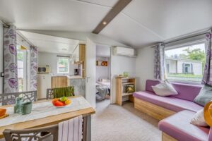 camping nature sud landes mobil home family