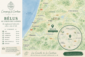 Map of La Comtesse Campsite in Bélus